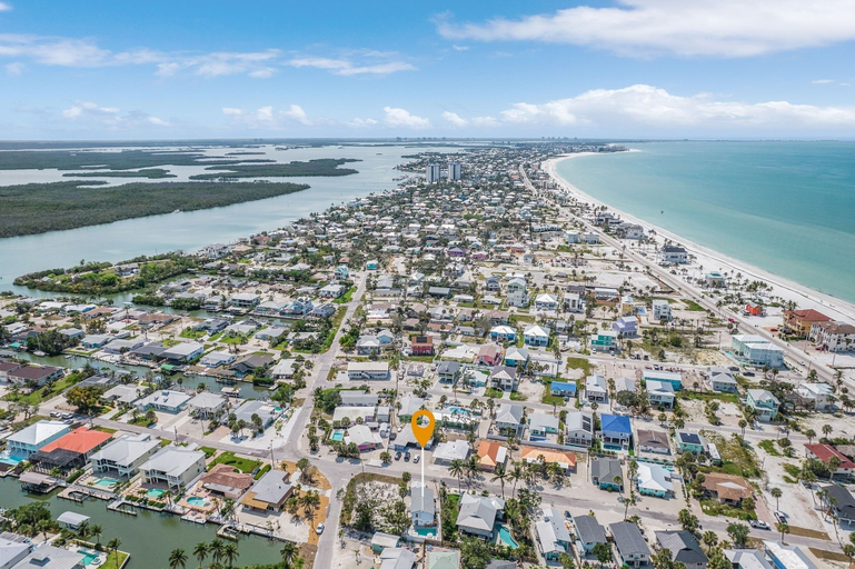 Aerial view 4, 197 Beach Daze: 3br Pool Home, W/ Deeded Beach Access! 3 Bedroom Home, Lee