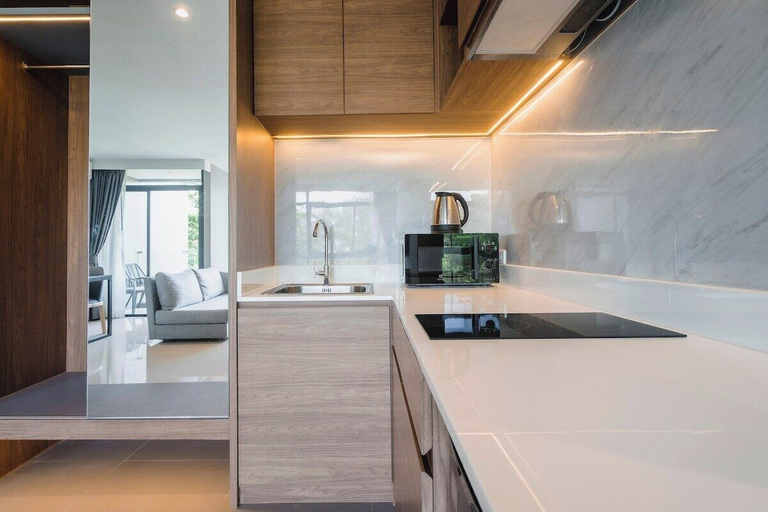 Private kitchen 4, Beachfront 1501 2BR at Wyndham Naithon Phuket, Pulau Phuket