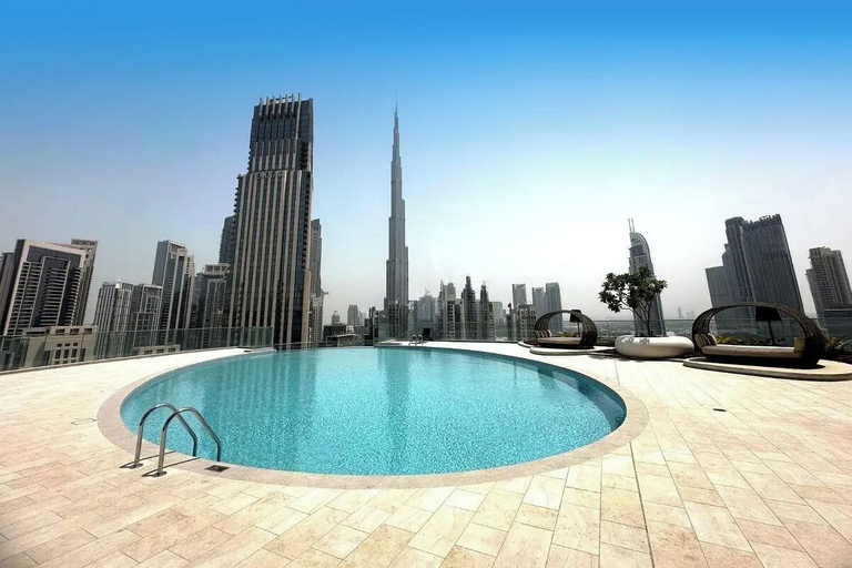Outdoor pool, bnbme - Imperial Avenue - 2BR + Study Room, Dubai