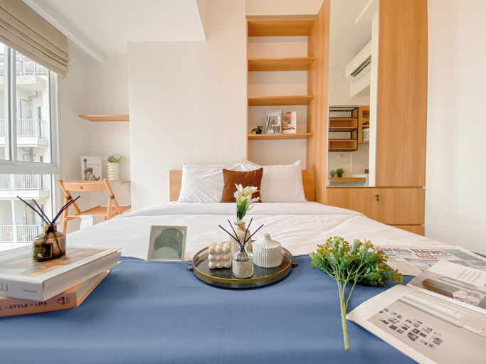 Bedroom 2, Wooden Style Studio At Apartment Tokyo Riverside Pik 2, Tangerang