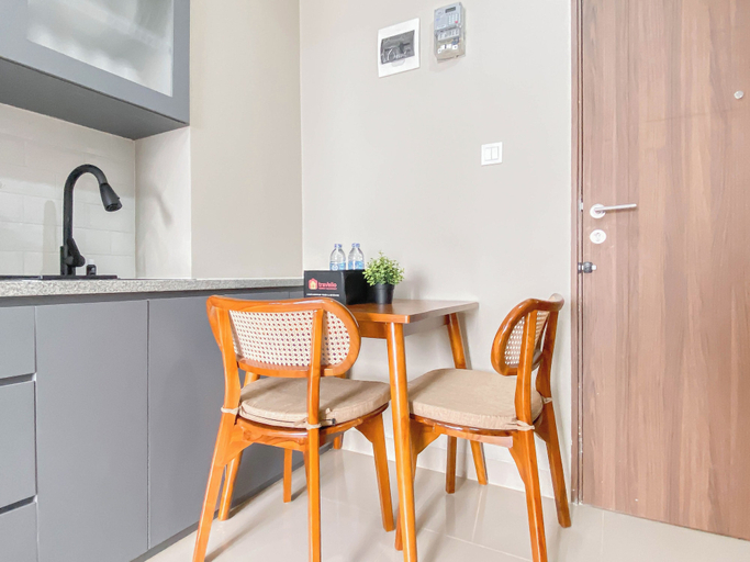 In-room dining, Soft Grey 1Br At Royal Sentul Park Apartment, Bogor