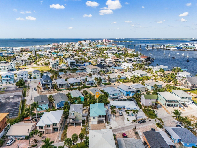 Aerial view 4, 241 Miramar Waves: 3br W/ Heated Pool 3 Bedroom Home, Lee