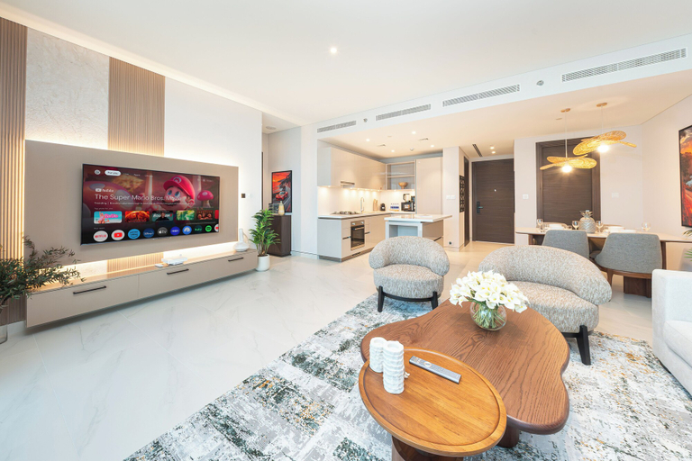 Living room 5, PVH - Stunning 2BR - Creek Vistas Grande, Dubai