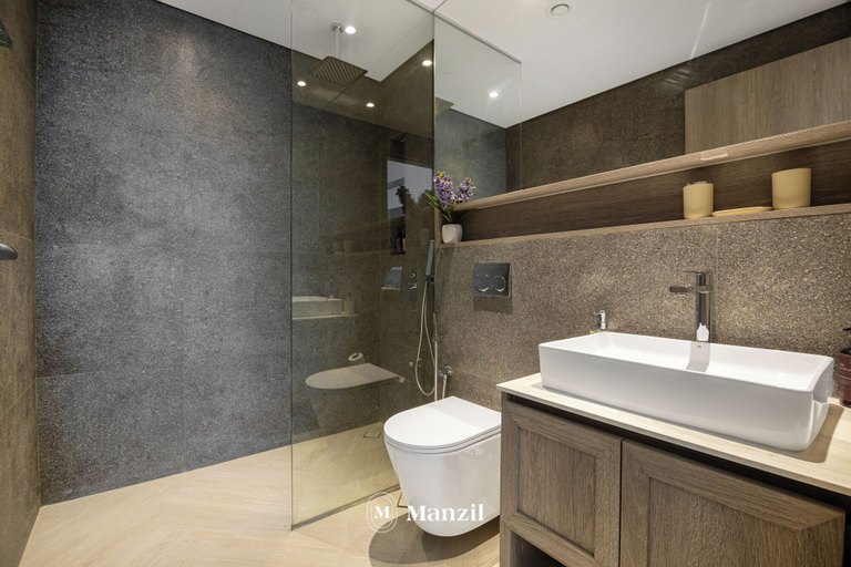 Bathroom 2, Manzil- Chic 2BR w Pool nr Circle Mall, Dubai