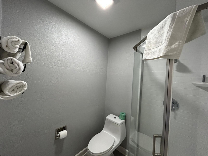 Bathroom 4, Rainbow Motel, Cook