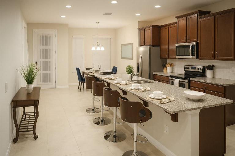 Private kitchen, 3bd/3.5ba Retreat With Private Pool Solara Resort, Osceola