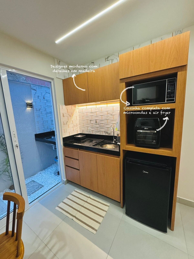 Private kitchen 2, Flat Pé na Areia Iriri, Anchieta