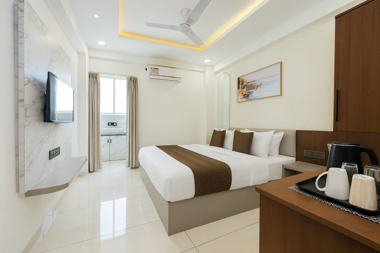 Room 4, Hotel Shree Narayana By Travinities, Ujjain
