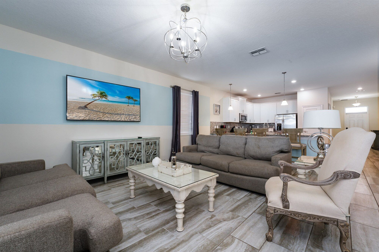 Living area 2, 9BR Villa Home Theater Pool Sleeps 16, Osceola