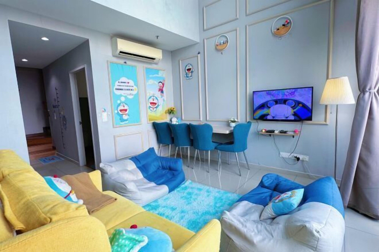 Living area 3, Doraemon @ Hyde Towel Duplex Fully AiCON 2BR, Shah Alam
