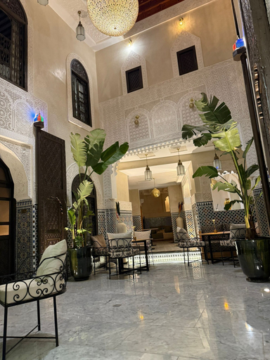Living area, Riad citronnier, Fès