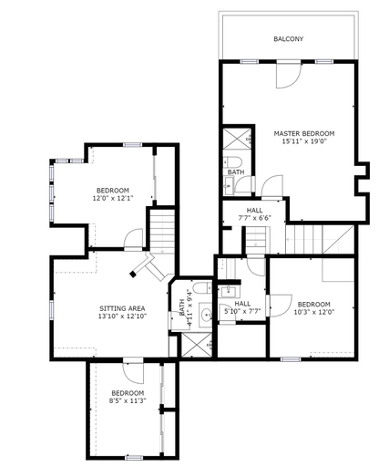Floor plan, Abbett Placer Historic 7 Bedroom Home by RedAwning, Summit