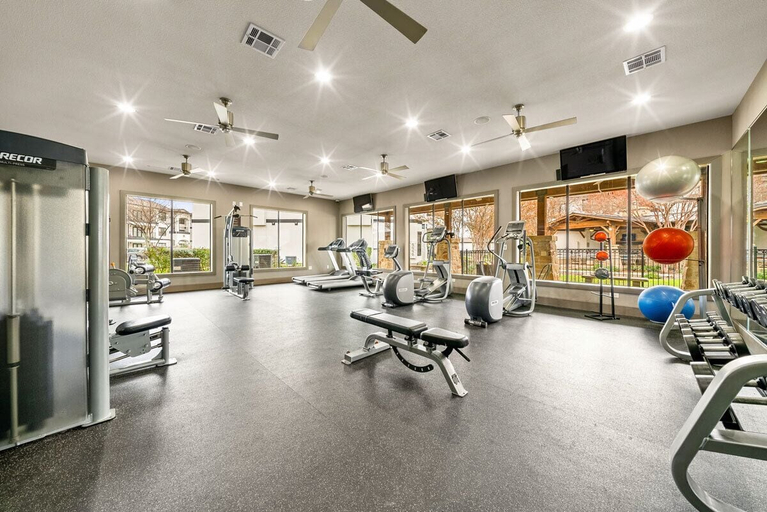 Fitness facility, Landing Apartments New Braunfels - Sundance, Comal