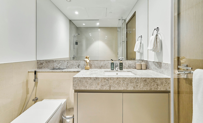 Bathroom, bnbme - Act One Tower - 2 BDR, Dubai