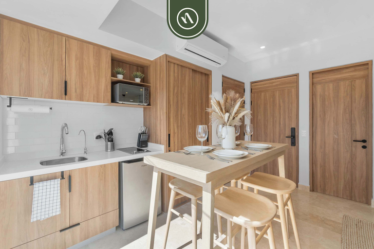 Private kitchen 2, Luxury Oceanfront Studio - Beach - Pools - Gym, Puerto Vallarta