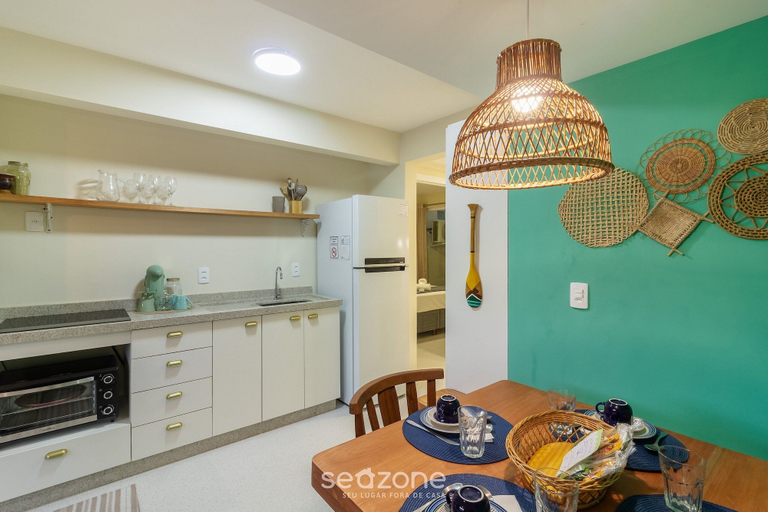 Dining, Apartment With 1 Suite 90 m From the Beach Sem0012, Barra Velha