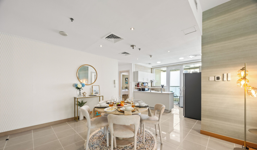 Dining room 3, WYZ RENT|Salt&Sand Hamptons Glow 2BR SulafaMarina, Dubai