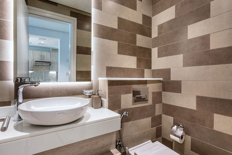 Bathroom 3, Seven Palm 1BR Apartment with Sea View, Dubai