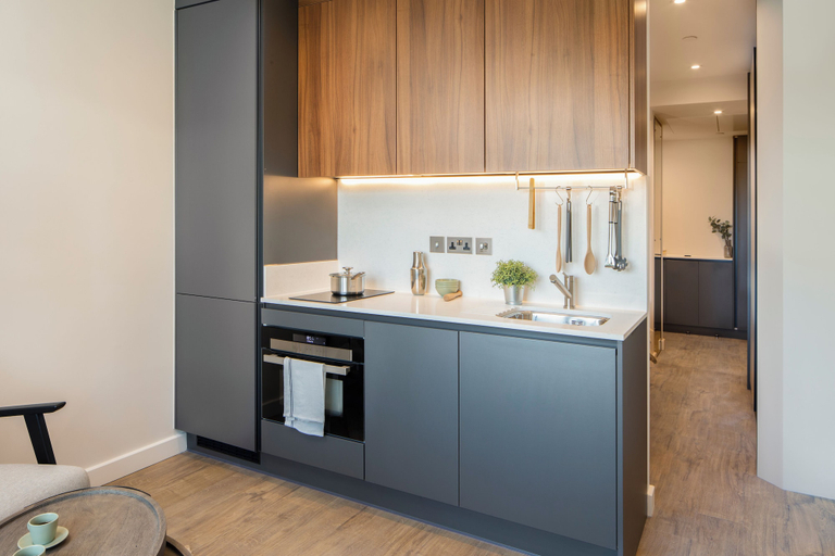 Private kitchen 3, Enclave Croydon - Campus Accommodation, London