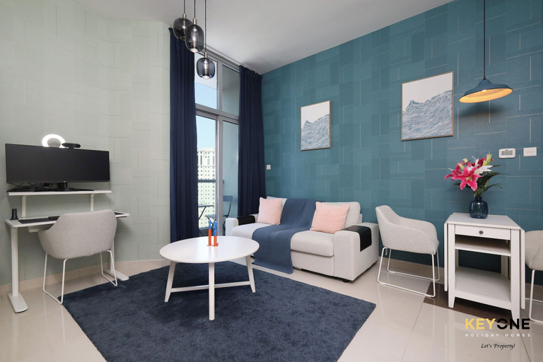 Living area 2, Serene Beachside Two-Bedroom Retreat, Dubai
