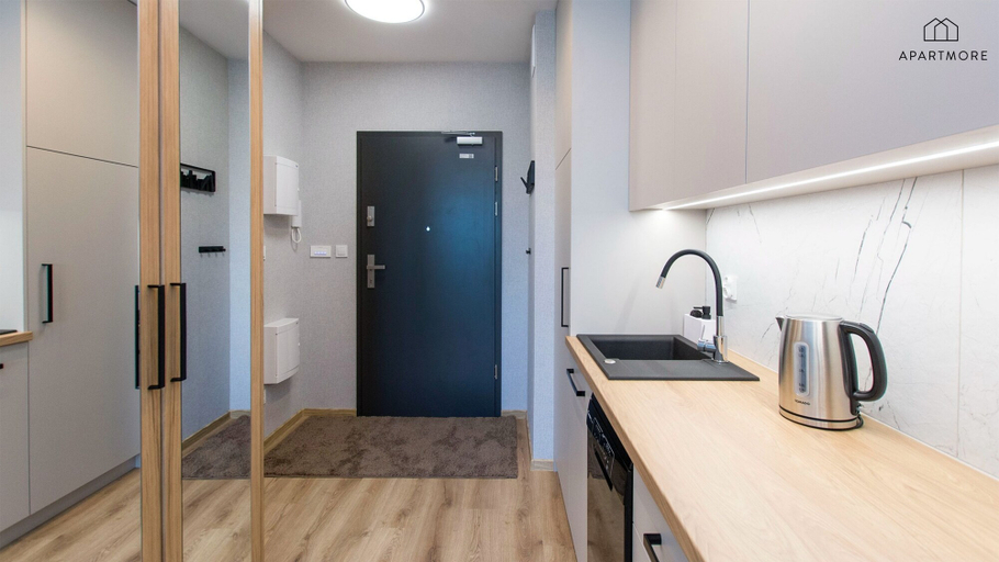 Private kitchenette, Portovo Residence by Apartmore, Gdańsk City