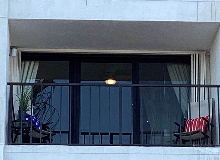 Exterior detail, Shoreline Studio, Seawall Beachfront Condo for 4, Galveston