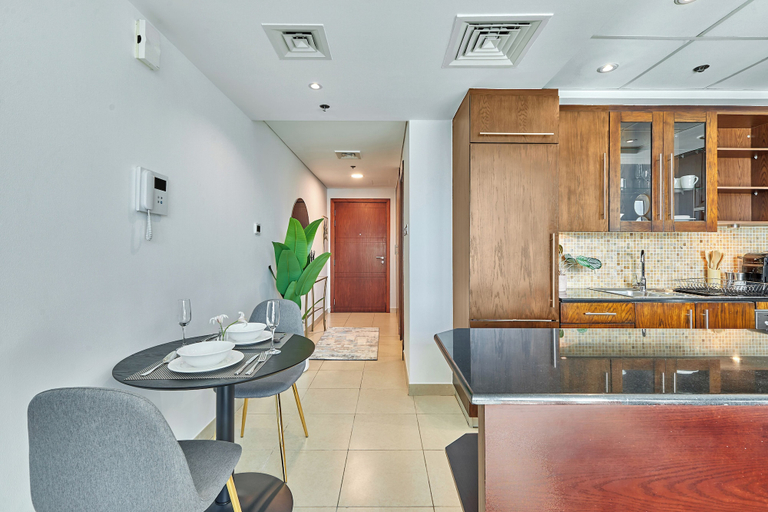 Dining room 3, bnbme | 8 Boulevard Walk | Studio, Dubai