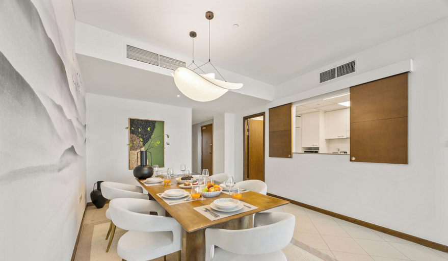 In-room dining 5, WYZ RENT|Creekside Haven 2BR Marsa Plaza DFC, Dubai
