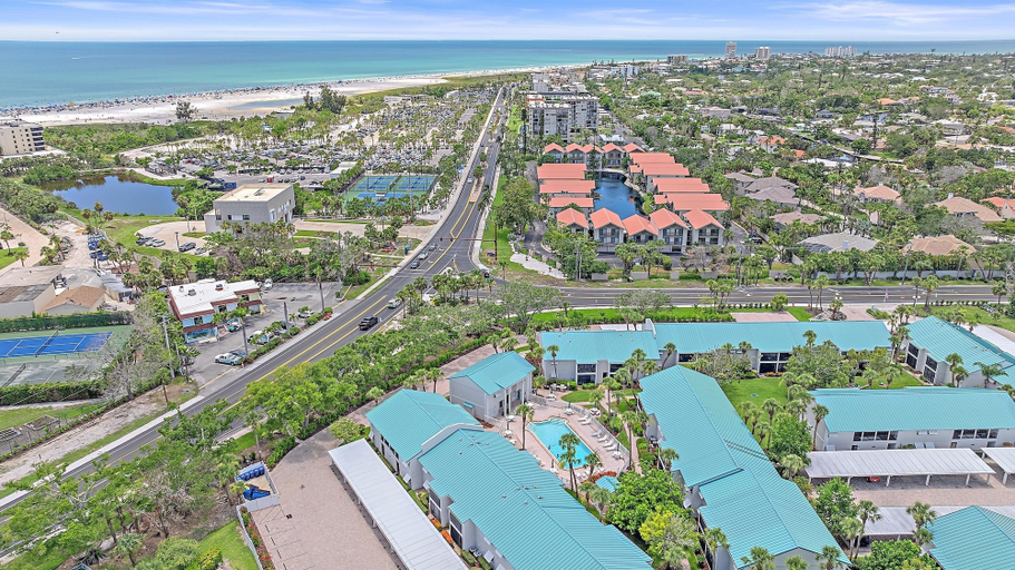 Aerial view 2, White Sands On Siesta 1 Bedroom Condo, Sarasota