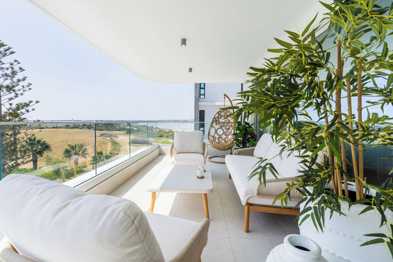 Balcony 5, Aelia Chic 2-BR Apt & Balcony in Larnaca, Larnaca