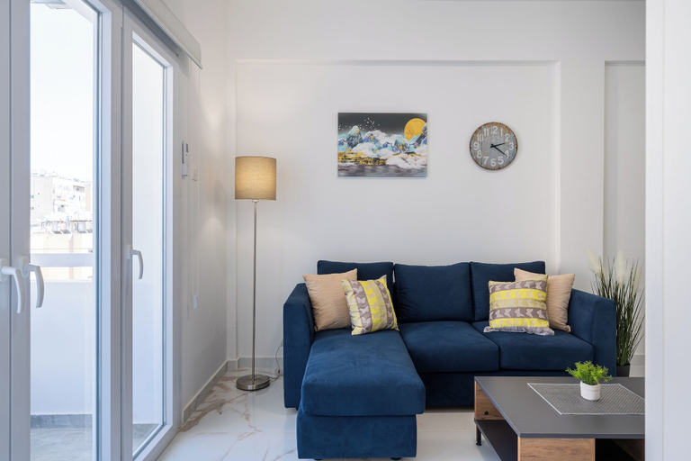 Living room 5, Vibe - 1 BR APt & Balcony in Larnaca, Larnaca