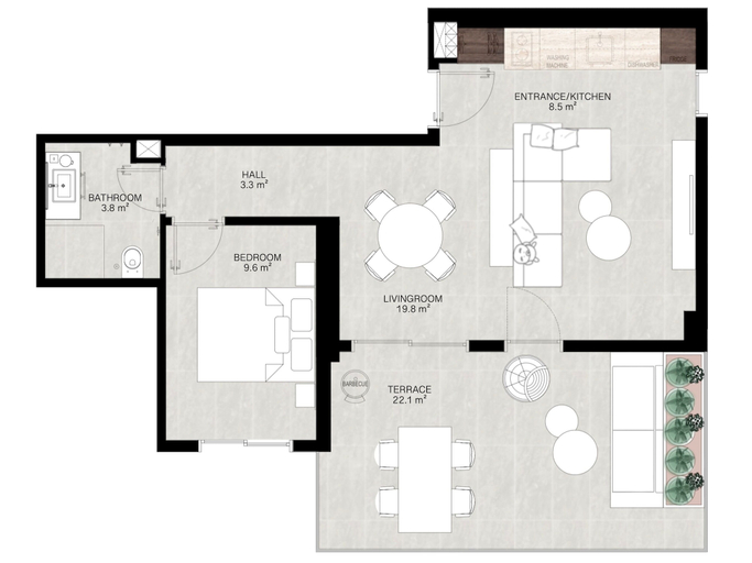 Floor plan 2, Käsiala Apart Hotel Yeni Foça, Foça