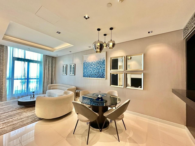 Living area 3, Elegant 1BR with Downtown & Burj Views, Dubai