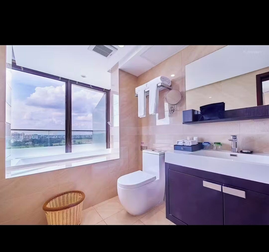 Bathroom 5, Qionghai Bozha Baiyuewan Zhenru Hotel, Hainan