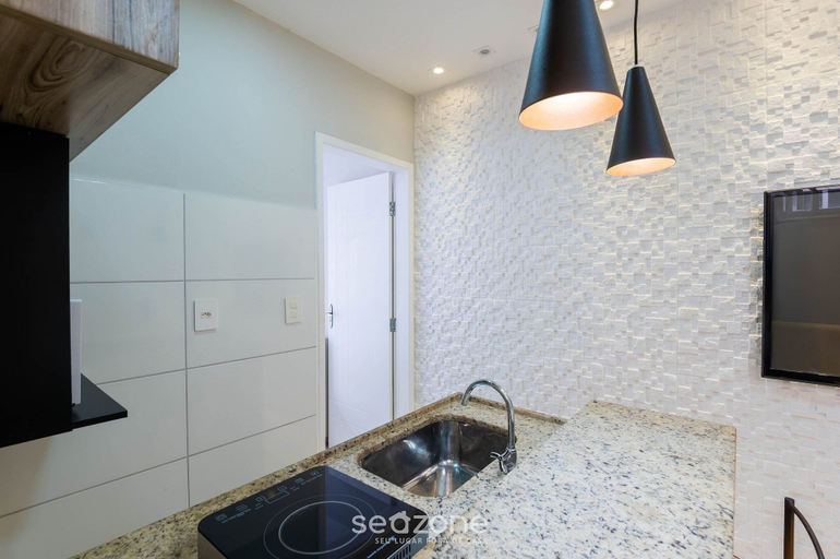 Private kitchen 4, Apt in Downtown 150m From the Sea Tib0404, Guarapari