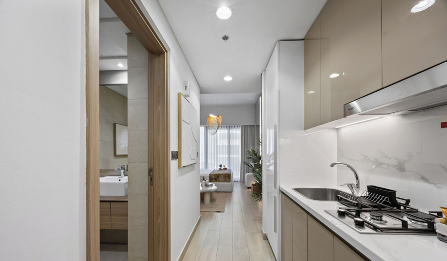 Private kitchen 3, WYZ RENT|Newly Listed Boho Studio Azizi Riviera26, Dubai