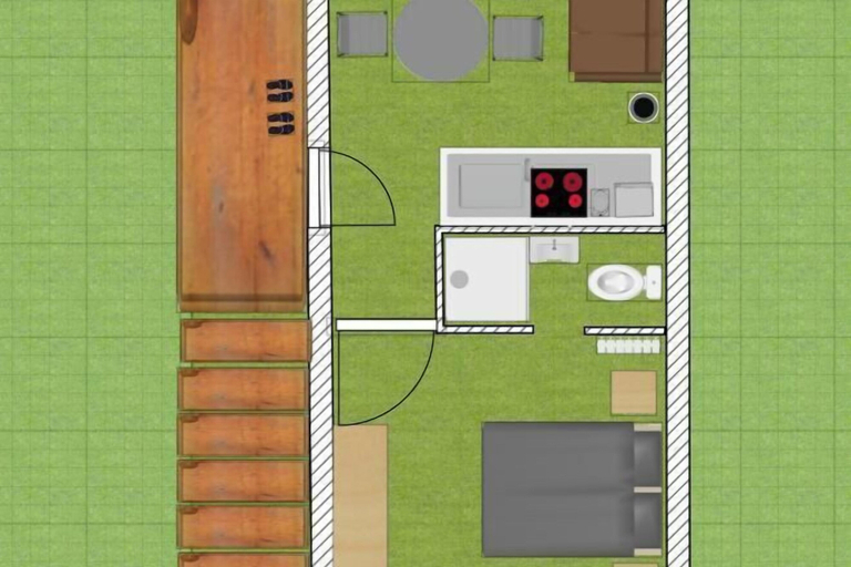Floor plan, Romantic Nature Chalet – Peaceful Escape by the Marne River, Seine-et-Marne