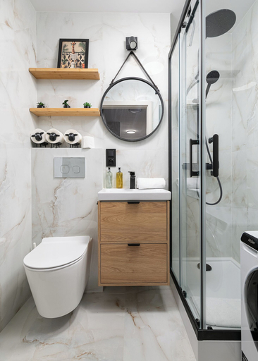 Bathroom, RentPlanet - Apartament Rondo ONZ, Warsaw