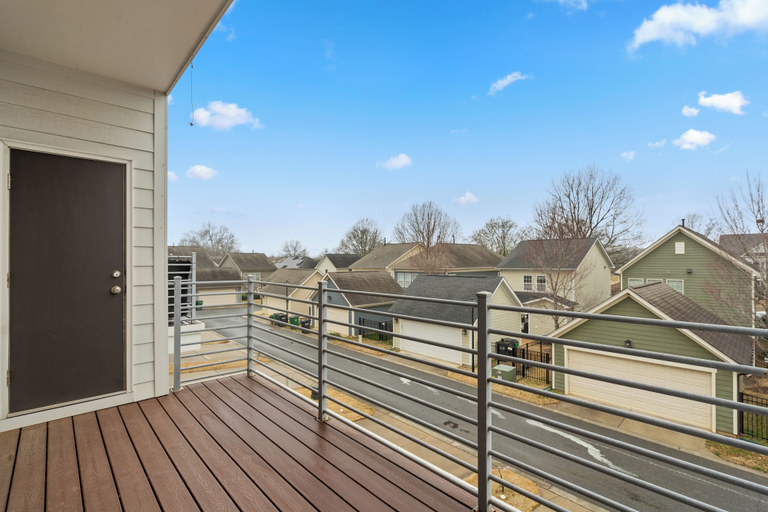 Balcony view, Luxe 3BR Townhouse in Camp North End, Mecklenburg