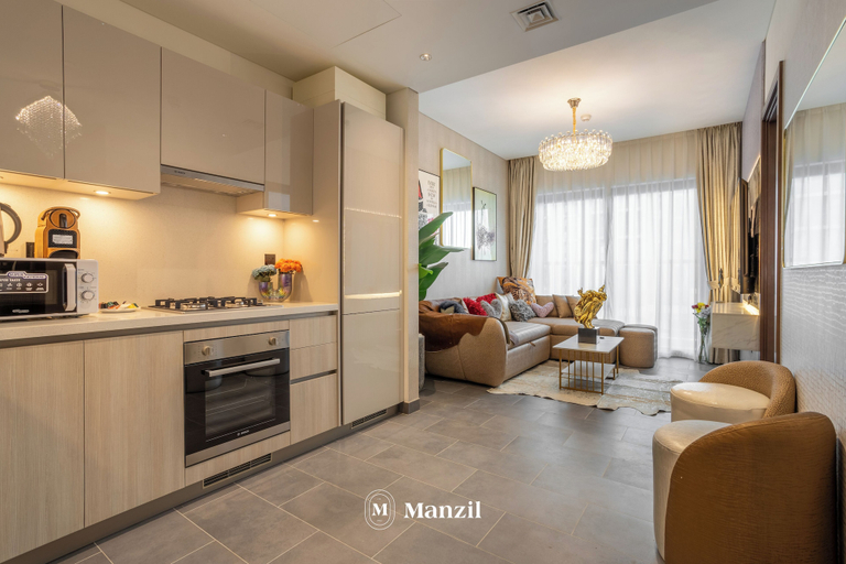 Living area 3, Manzil - Stylish 1BR with Pool and Gym, Dubai