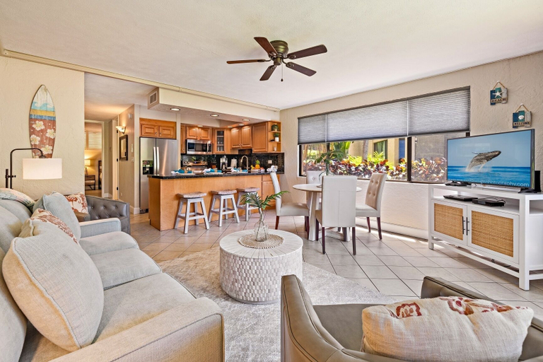 Living area 2, Papakea G101 1bed/1bath New Remodel 1 Bedroom Condo, Maui