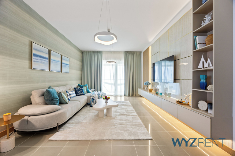 Living room 5, WYZ RENT|Salt&Sand Hamptons Glow 2BR SulafaMarina, Dubai