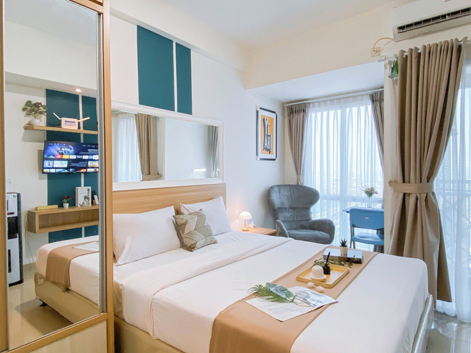 Bedroom 3, Cozy And Modern Style Studio At Grand Dhika City Apartment, Bekasi