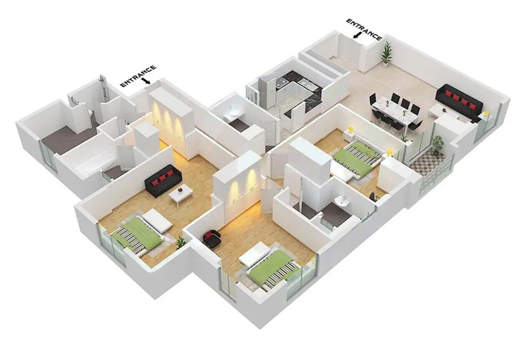 Floor plan 4, LUX The Murjan Sea View Suite 2, Dubai