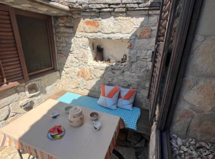Dining room 4, Romantic Stone House and Yard Near Stunning Beach, Marina