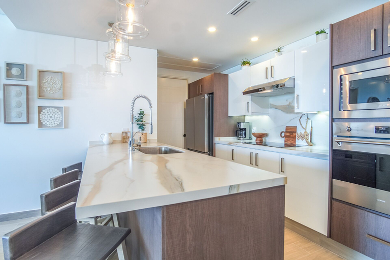 Private kitchen 3, Amazing 2 Bedroom Beach Front Condominium at Encantame E1102, Puerto Peñasco