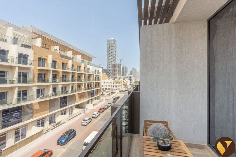Balcony, Vogue | Chaimaa Avenue JVC near Circle Mall, Dubai