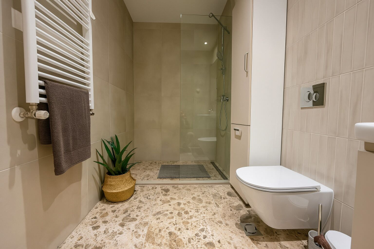 Bathroom 3, Queen's Park Residence Apartments, Belgrade