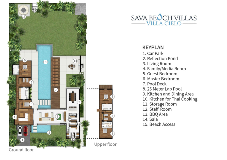 Floor plan 2, Villa Cielo, Takua Thung