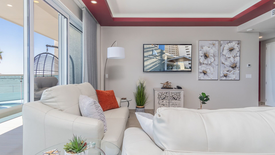 Living area 2, Rocky Point Beach Lyfe Encantame Condo Viento 205, Puerto Peñasco